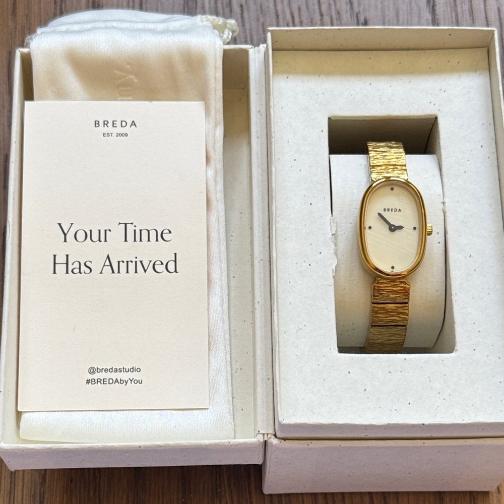 NWT Breda Jane Revival Watch in Deep Gold/Champagne